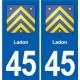 45 Chaingy blason ville autocollant plaque stickers