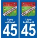 45 Chaingy blason ville autocollant plaque stickers