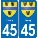 45 Chaingy blason ville autocollant plaque stickers