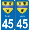 45 Chaingy blason ville autocollant plaque stickers