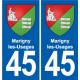 45 Chaingy blason ville autocollant plaque stickers