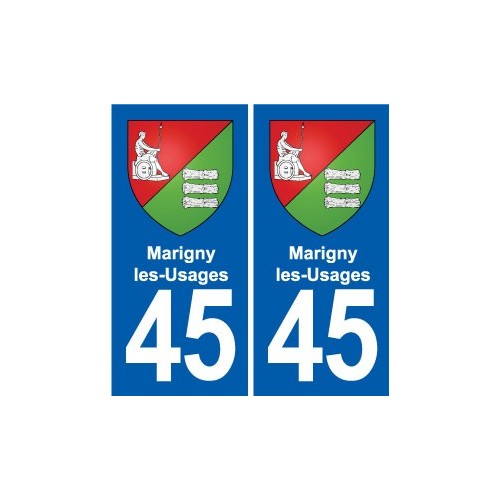 45 Chaingy blason ville autocollant plaque stickers