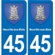 45 Chaingy blason ville autocollant plaque stickers