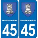 45 Chaingy blason ville autocollant plaque stickers