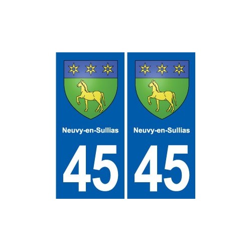 45 Chaingy blason ville autocollant plaque stickers