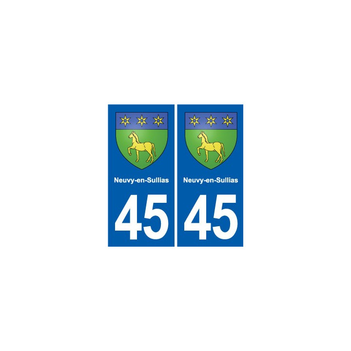 45 Chaingy blason ville autocollant plaque stickers