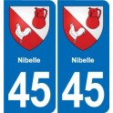 45 Chaingy blason ville autocollant plaque stickers