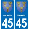 45 Chaingy blason ville autocollant plaque stickers