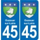 45 Chaingy blason ville autocollant plaque stickers