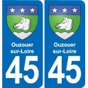 45 Chaingy blason ville autocollant plaque stickers