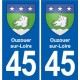 45 Chaingy blason ville autocollant plaque stickers