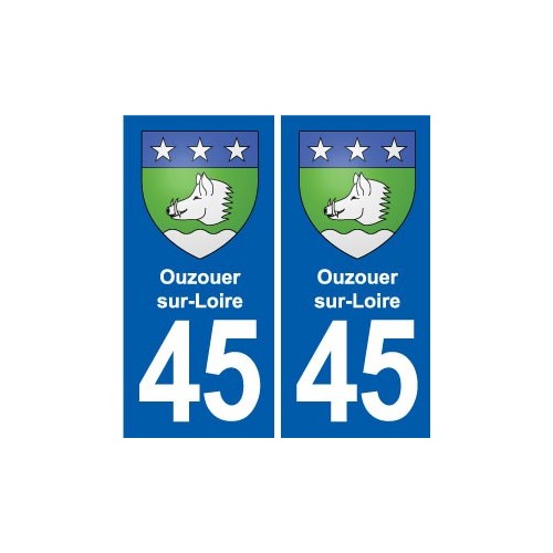 45 Chaingy blason ville autocollant plaque stickers