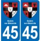 45 Chaingy blason ville autocollant plaque stickers