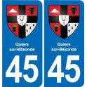 45 Chaingy blason ville autocollant plaque stickers