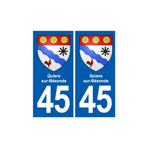 45 Chaingy blason ville autocollant plaque stickers