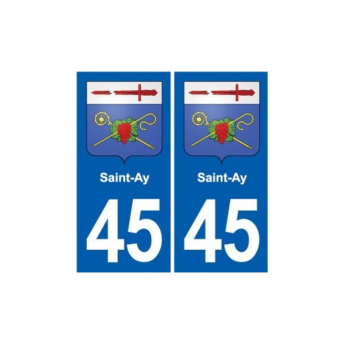 45 Chaingy blason ville autocollant plaque stickers
