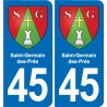 45 Chaingy blason ville autocollant plaque stickers