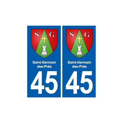 45 Chaingy blason ville autocollant plaque stickers