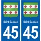 45 Chaingy blason ville autocollant plaque stickers