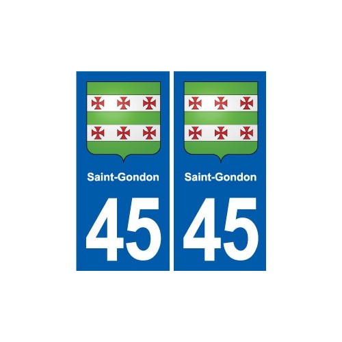 45 Chaingy blason ville autocollant plaque stickers