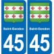 45 Chaingy blason ville autocollant plaque stickers