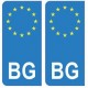 Bulgarie europe autocollant plaque
