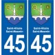45 Chaingy blason ville autocollant plaque stickers