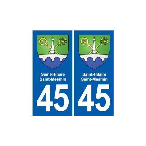 45 Chaingy blason ville autocollant plaque stickers