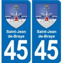45 Chaingy blason ville autocollant plaque stickers