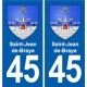 45 Chaingy blason ville autocollant plaque stickers