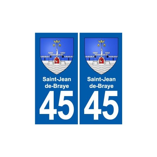 45 Chaingy blason ville autocollant plaque stickers
