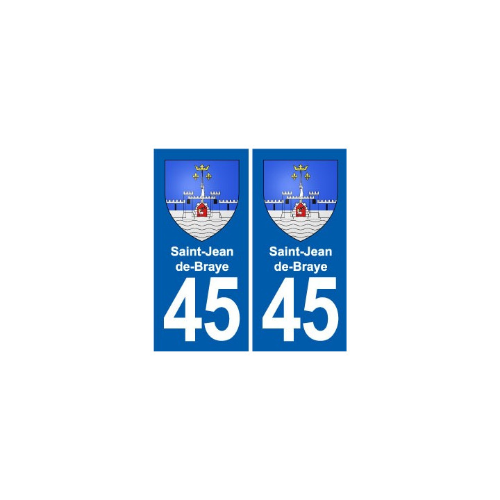 45 Chaingy blason ville autocollant plaque stickers