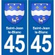 45 Chaingy blason ville autocollant plaque stickers