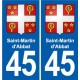 45 Chaingy blason ville autocollant plaque stickers
