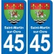 45 Chaingy blason ville autocollant plaque stickers