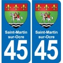 45 Chaingy blason ville autocollant plaque stickers