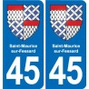45 Chaingy blason ville autocollant plaque stickers