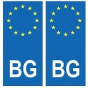 Bulgarie europe autocollant plaque