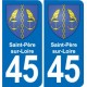 45 Chaingy blason ville autocollant plaque stickers