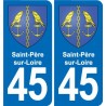 45 Chaingy blason ville autocollant plaque stickers