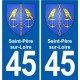 45 Chaingy blason ville autocollant plaque stickers