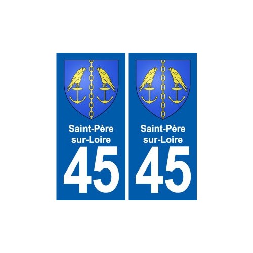 45 Chaingy blason ville autocollant plaque stickers