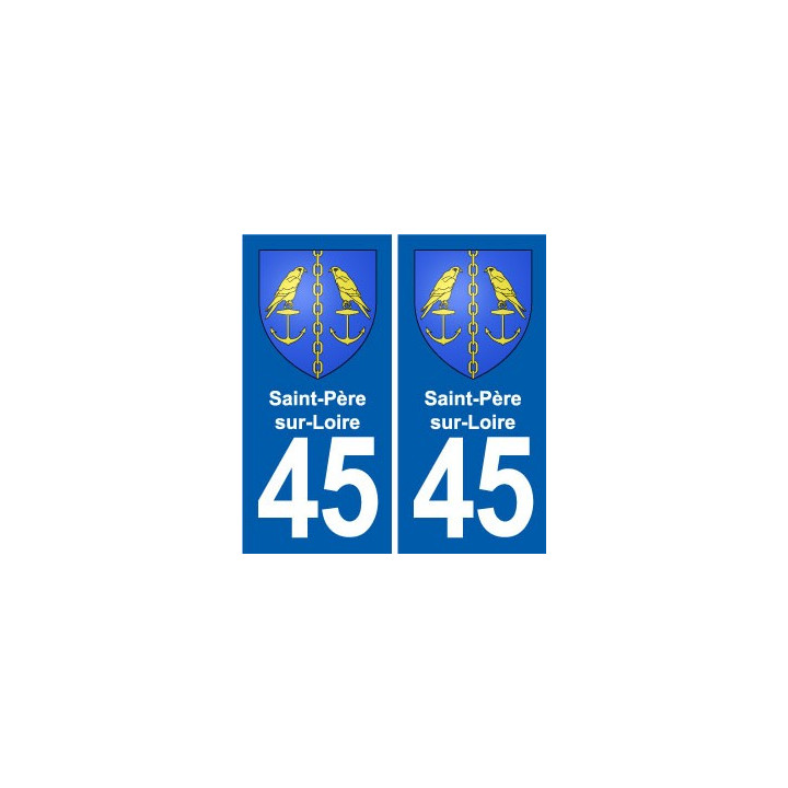 45 Chaingy blason ville autocollant plaque stickers