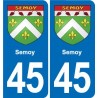 45 Chaingy blason ville autocollant plaque stickers