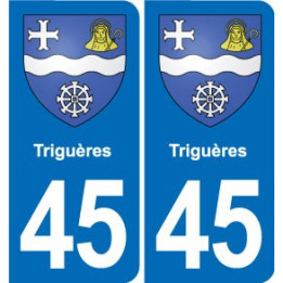 45 Chaingy blason ville autocollant plaque stickers