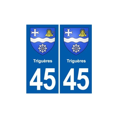 45 Chaingy blason ville autocollant plaque stickers
