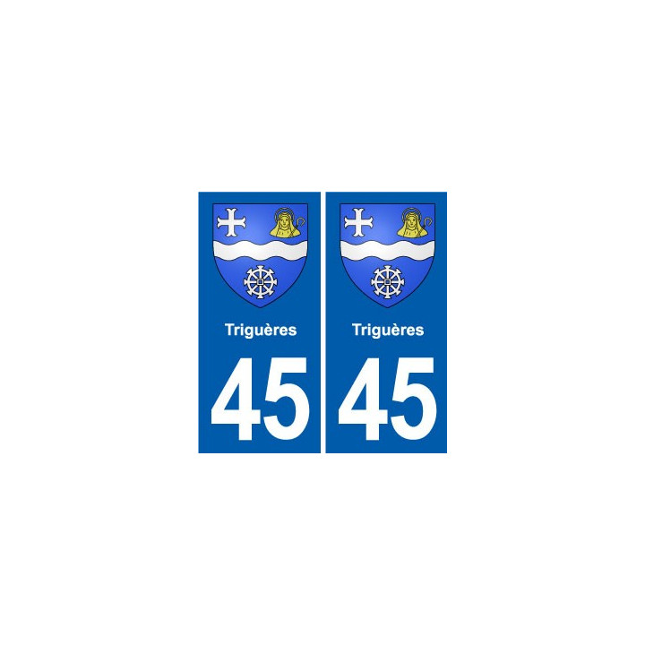 45 Chaingy blason ville autocollant plaque stickers