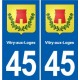 45 Chaingy blason ville autocollant plaque stickers
