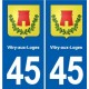 45 Chaingy blason ville autocollant plaque stickers