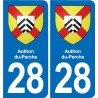 28 Cherisy blason autocollant plaque stickers ville